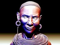 old african lady | 3D