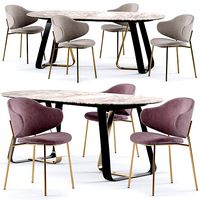 Holly dining chair and Sunshine table - Calligaris
