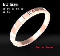 Model 105 Chopard Facet Diamond Ice Cube Pure Ring EU Size | 3D