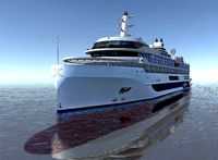 Celebrity Flora expedition cruise ship 3d model