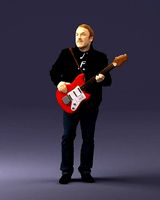 Man with electric guitar 0006 3D Print Ready | 3D
