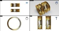 contemporan patterned ring  | 3D