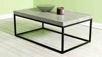 Coffee Table Concrete with Black DELANO