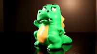 Komo Dinosaur 3D Model Inspired from Whatsapp Sticker