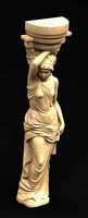 Corbel Decorative Woman 3D model
