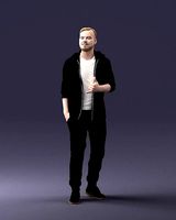 Man in black t-shirt 1121 3D Print Ready | 3D