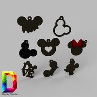 MICKEY MOUSE EARRING SET | 3D
