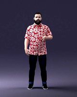 Man in colorful shirt 1121 3D Print Ready | 3D