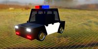police car cartoon low poly 3d model for game