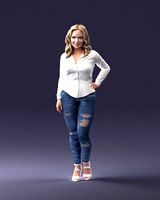Girl in jeans 1121 3D Print Ready | 3D