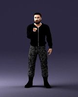 Man in military clothes 1121 3D Print Ready | 3D