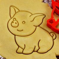 0006 Stamp Pig cookie cutter for professional | 3D