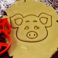 0005 Pigs Face cookie cutter for professional | 3D