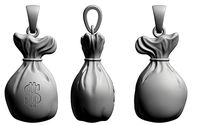 money bag pendant | 3D