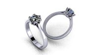 Solitaire ring | 3D