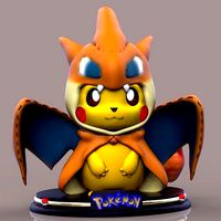 PIKACHU CHARIZARD Modelo para impresion 3D | 3D