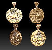 Horoscope Capricorn pendant | 3D