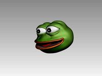 pepe the frog keychain | 3D