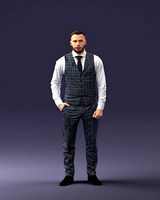 Businessman in jacket 0709-4 3D Print Ready | 3D