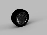 E32 scalable and printable front rim and tire 3D print model | 3D