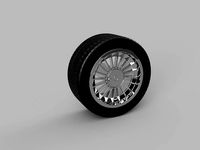 E32 scalable and printable back rim and tire 3D print model | 3D