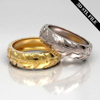 Tire wedding ring - STL file - 5 ring sizes - Ready to print | 3D