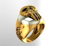 jewel jewelry ring design skull dry head ring | 3D