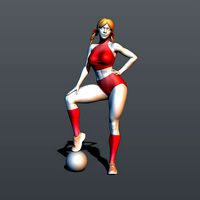 Soccer cheerleader girl | 3D