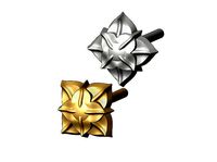 4 Leaf Corola Rosette Flower stud earring | 3D