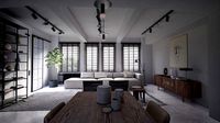 UE4 Realism Vintage Style Living Room DAY Scene in UE4