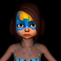 PAINTED FACE-10 obj files