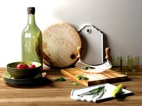 Kitchenware with Vegetables