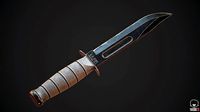 Combat Kabar Knife Low Poly