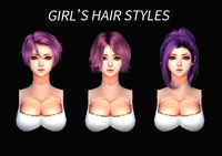 hair hair style girl short hair long hair dye 2 | 3D model