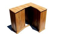 Wood cabinet complete textures and materials