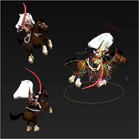 Clash royale style animated Horseman fantasy character