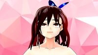 3d Model Anime Hentai Character Brown Hair with bow