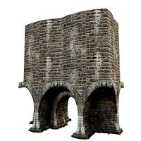 Gatehouse 01 Fortress Entrance Pillar 01
