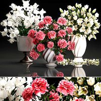 Bouquet of white flowers in a vase for decoration 110