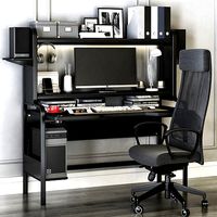 Workplace set with FREDDE desk and MARKUS chair