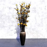 Yellow Forsythia in Vase