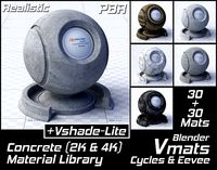 VMATS Concrete Material Library for Blender Cycles and Eeve