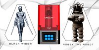 Creality Resin 3D Printer + Black Widow + Robby the Robot