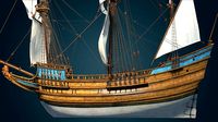 Half Moon 17th century Galleon