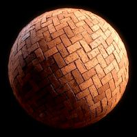 Brick Wall Herringbone Materia
