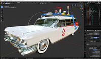 Goshtbusters Ecto-1 Wagon vehicle cadillac 1959