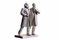 Marx and Engels Marble Sculpture