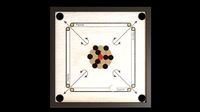Low Poly Carrom Board Model with Coins and Striker