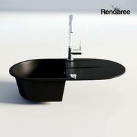 Kitchen Black Single Sink 6