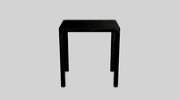 Piloti Table-Black lacquered wood
